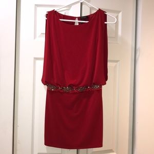 Sleeveless dress with sequin detail